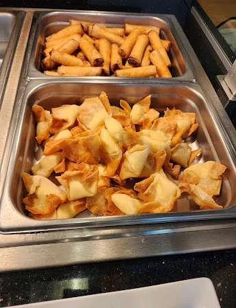 Fried spring rolls and cheese wontons